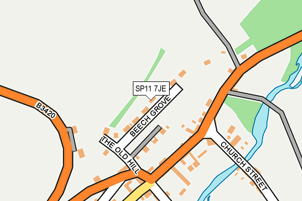SP11 7JE map - OS OpenMap – Local (Ordnance Survey) SP11 7JE map - OS OpenMap – Local (Ordnance Survey)