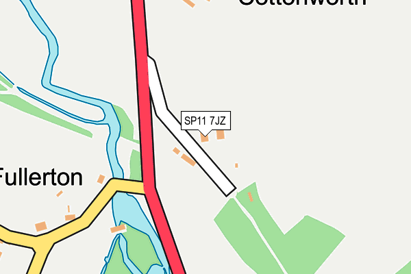 SP11 7JZ map - OS OpenMap – Local (Ordnance Survey) SP11 7JZ map - OS OpenMap – Local (Ordnance Survey)