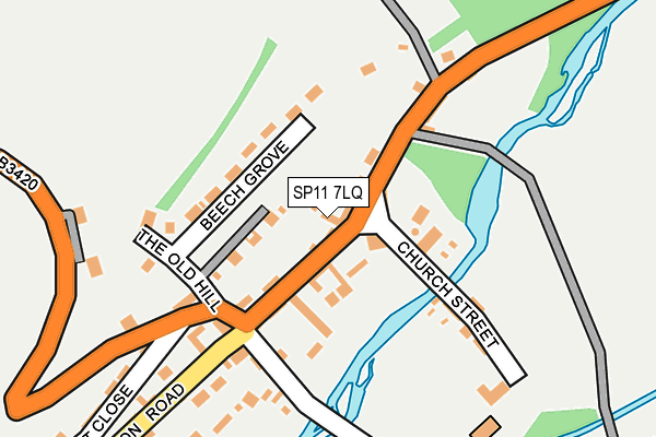 SP11 7LQ map - OS OpenMap – Local (Ordnance Survey) SP11 7LQ map - OS OpenMap – Local (Ordnance Survey)