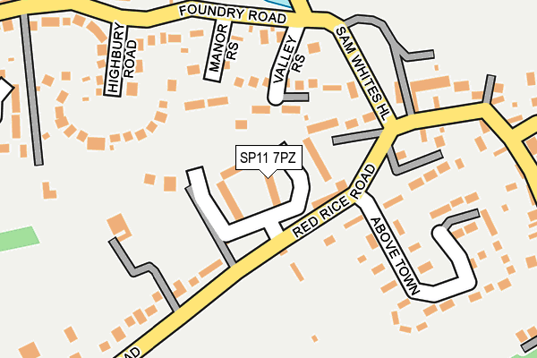 SP11 7PZ map - OS OpenMap – Local (Ordnance Survey) SP11 7PZ map - OS OpenMap – Local (Ordnance Survey)