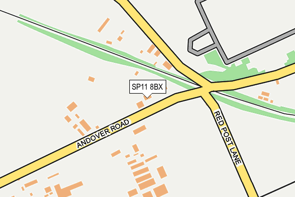 SP11 8BX map - OS OpenMap – Local (Ordnance Survey) SP11 8BX map - OS OpenMap – Local (Ordnance Survey)