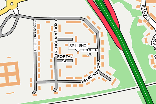 SP11 8HQ map - OS OpenMap – Local (Ordnance Survey) SP11 8HQ map - OS OpenMap – Local (Ordnance Survey)
