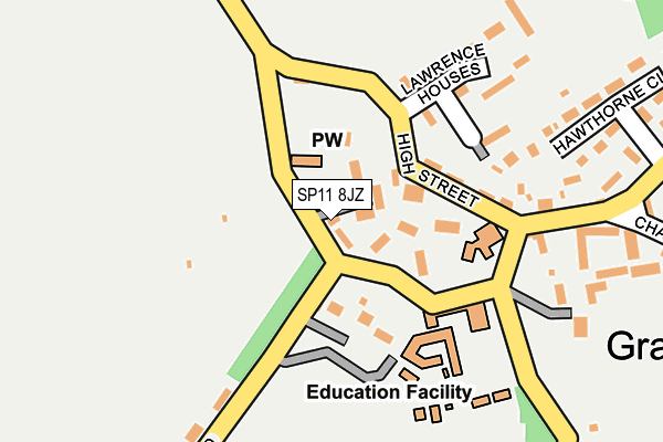 SP11 8JZ map - OS OpenMap – Local (Ordnance Survey) SP11 8JZ map - OS OpenMap – Local (Ordnance Survey)