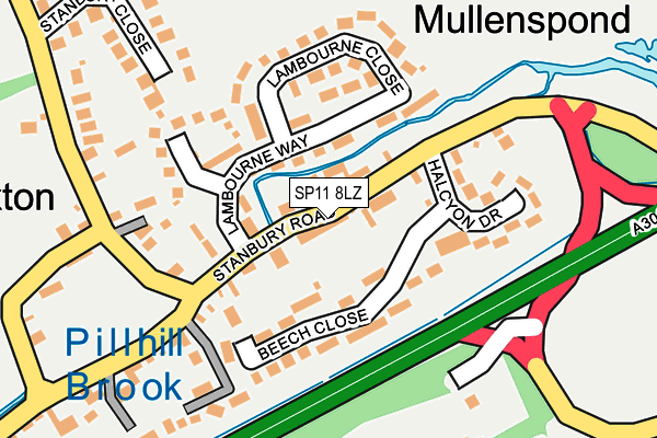 SP11 8LZ map - OS OpenMap – Local (Ordnance Survey) SP11 8LZ map - OS OpenMap – Local (Ordnance Survey)