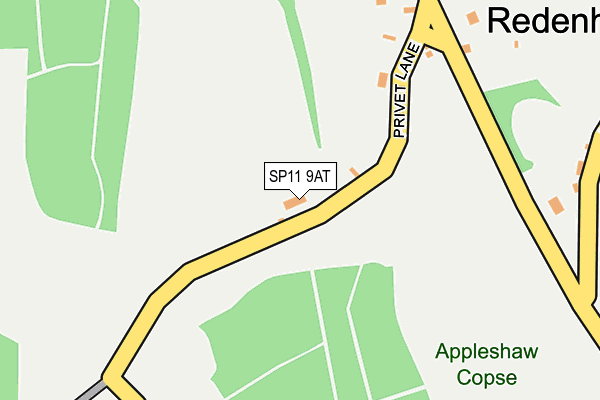 SP11 9AT map - OS OpenMap – Local (Ordnance Survey) SP11 9AT map - OS OpenMap – Local (Ordnance Survey)
