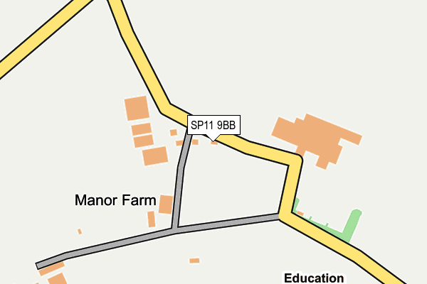 SP11 9BB map - OS OpenMap – Local (Ordnance Survey) SP11 9BB map - OS OpenMap – Local (Ordnance Survey)