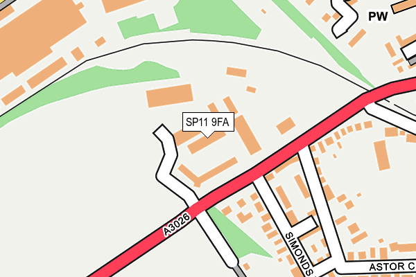 SP11 9FA map - OS OpenMap – Local (Ordnance Survey) SP11 9FA map - OS OpenMap – Local (Ordnance Survey)