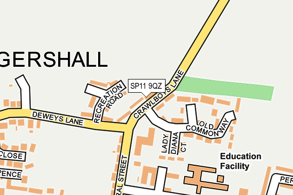 SP11 9QZ map - OS OpenMap – Local (Ordnance Survey) SP11 9QZ map - OS OpenMap – Local (Ordnance Survey)
