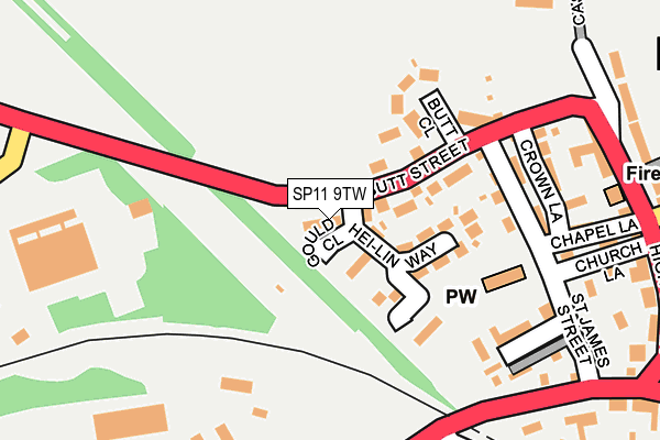 SP11 9TW map - OS OpenMap – Local (Ordnance Survey) SP11 9TW map - OS OpenMap – Local (Ordnance Survey)