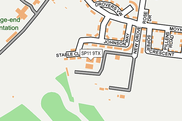 SP11 9TX map - OS OpenMap – Local (Ordnance Survey) SP11 9TX map - OS OpenMap – Local (Ordnance Survey)