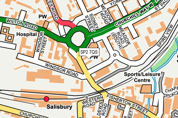 SP2 7QS map - OS OpenMap – Local (Ordnance Survey) SP2 7QS map - OS OpenMap – Local (Ordnance Survey)