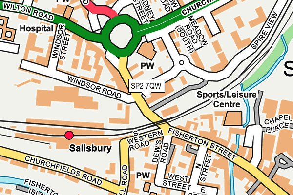 SP2 7QW map - OS OpenMap – Local (Ordnance Survey) SP2 7QW map - OS OpenMap – Local (Ordnance Survey)