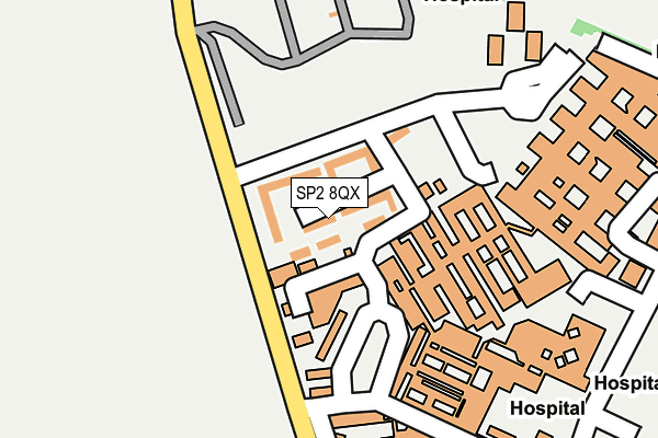 SP2 8QX map - OS OpenMap – Local (Ordnance Survey) SP2 8QX map - OS OpenMap – Local (Ordnance Survey)