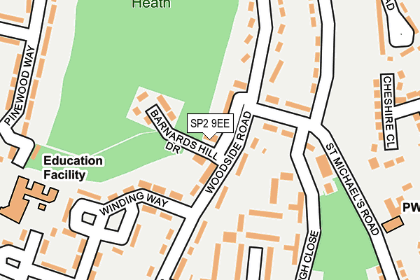 SP2 9EE map - OS OpenMap – Local (Ordnance Survey) SP2 9EE map - OS OpenMap – Local (Ordnance Survey)