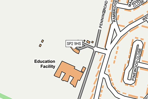 SP2 9HS map - OS OpenMap – Local (Ordnance Survey) SP2 9HS map - OS OpenMap – Local (Ordnance Survey)