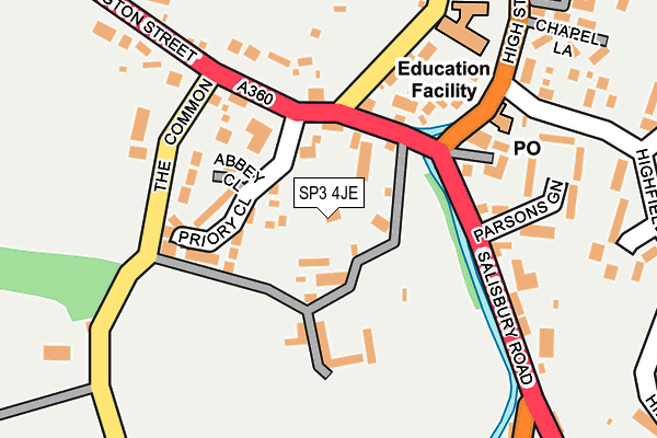 SP3 4JE map - OS OpenMap – Local (Ordnance Survey) SP3 4JE map - OS OpenMap – Local (Ordnance Survey)