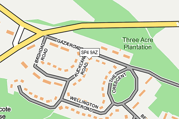 SP4 9AZ map - OS OpenMap – Local (Ordnance Survey) SP4 9AZ map - OS OpenMap – Local (Ordnance Survey)