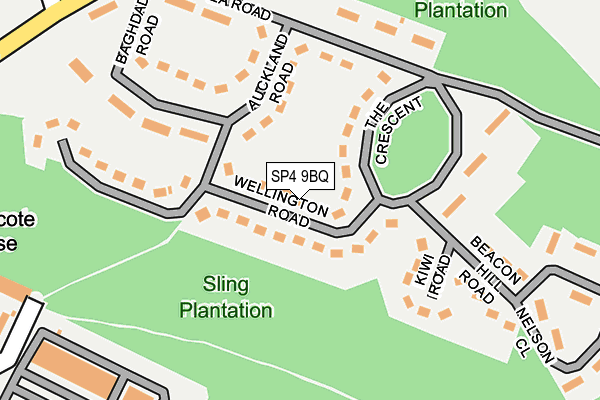 SP4 9BQ map - OS OpenMap – Local (Ordnance Survey) SP4 9BQ map - OS OpenMap – Local (Ordnance Survey)
