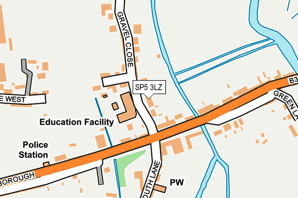SP5 3LZ map - OS OpenMap – Local (Ordnance Survey) SP5 3LZ map - OS OpenMap – Local (Ordnance Survey)