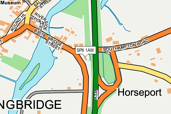 SP6 1AW map - OS OpenMap – Local (Ordnance Survey) SP6 1AW map - OS OpenMap – Local (Ordnance Survey)