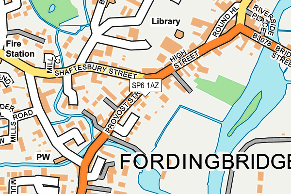 SP6 1AZ map - OS OpenMap – Local (Ordnance Survey) SP6 1AZ map - OS OpenMap – Local (Ordnance Survey)