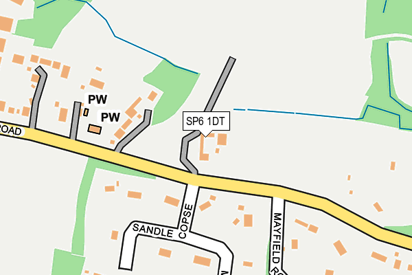 SP6 1DT map - OS OpenMap – Local (Ordnance Survey) SP6 1DT map - OS OpenMap – Local (Ordnance Survey)