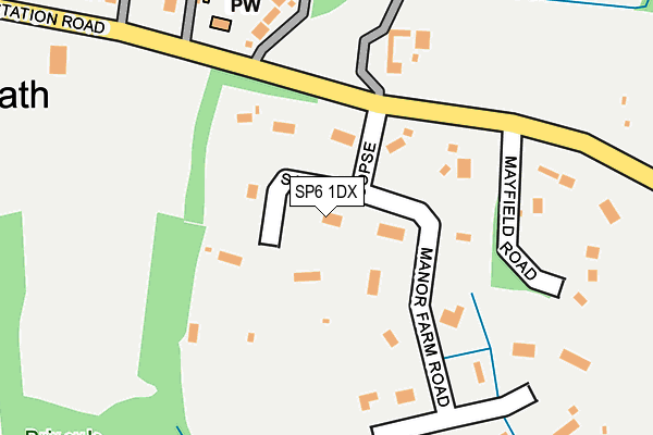 SP6 1DX map - OS OpenMap – Local (Ordnance Survey) SP6 1DX map - OS OpenMap – Local (Ordnance Survey)