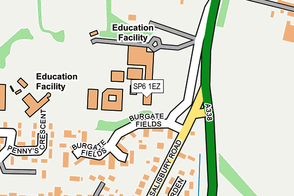 SP6 1EZ map - OS OpenMap – Local (Ordnance Survey) SP6 1EZ map - OS OpenMap – Local (Ordnance Survey)