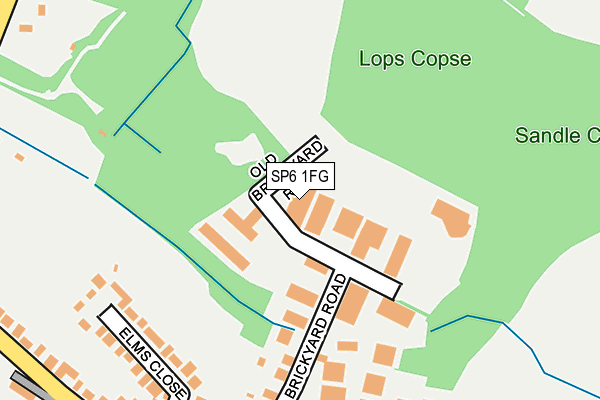 SP6 1FG map - OS OpenMap – Local (Ordnance Survey) SP6 1FG map - OS OpenMap – Local (Ordnance Survey)