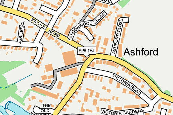 SP6 1FJ map - OS OpenMap – Local (Ordnance Survey) SP6 1FJ map - OS OpenMap – Local (Ordnance Survey)