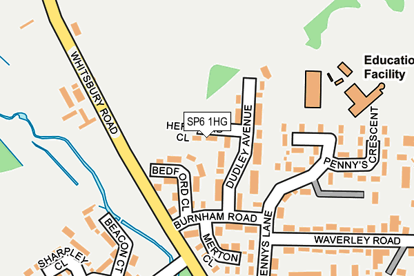 SP6 1HG map - OS OpenMap – Local (Ordnance Survey) SP6 1HG map - OS OpenMap – Local (Ordnance Survey)