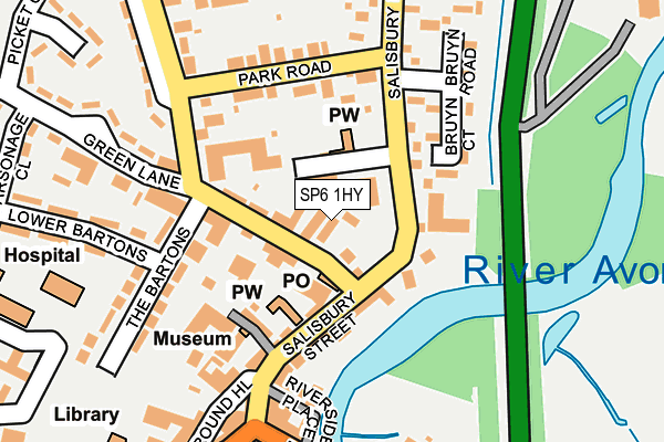 SP6 1HY map - OS OpenMap – Local (Ordnance Survey) SP6 1HY map - OS OpenMap – Local (Ordnance Survey)