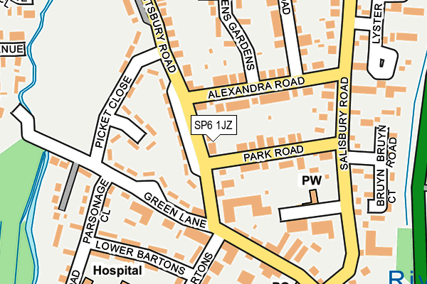 SP6 1JZ map - OS OpenMap – Local (Ordnance Survey) SP6 1JZ map - OS OpenMap – Local (Ordnance Survey)