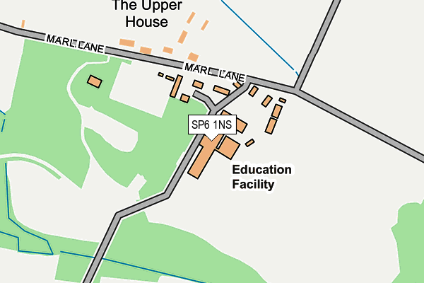 SP6 1NS map - OS OpenMap – Local (Ordnance Survey) SP6 1NS map - OS OpenMap – Local (Ordnance Survey)