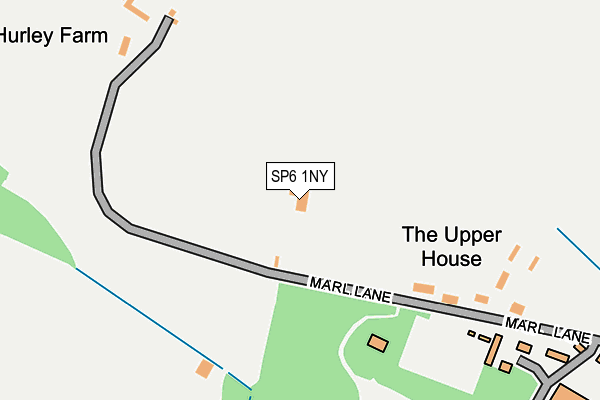 SP6 1NY map - OS OpenMap – Local (Ordnance Survey) SP6 1NY map - OS OpenMap – Local (Ordnance Survey)