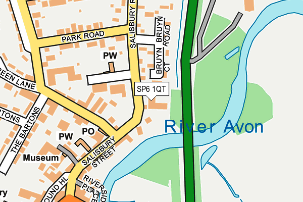 SP6 1QT map - OS OpenMap – Local (Ordnance Survey) SP6 1QT map - OS OpenMap – Local (Ordnance Survey)