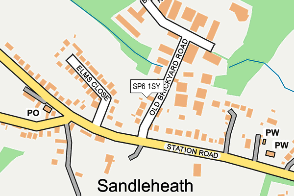 SP6 1SY map - OS OpenMap – Local (Ordnance Survey) SP6 1SY map - OS OpenMap – Local (Ordnance Survey)
