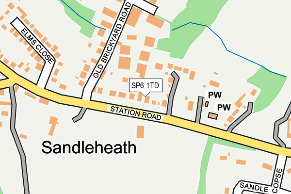 SP6 1TD map - OS OpenMap – Local (Ordnance Survey) SP6 1TD map - OS OpenMap – Local (Ordnance Survey)