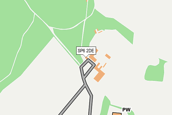 SP6 2DE map - OS OpenMap – Local (Ordnance Survey) SP6 2DE map - OS OpenMap – Local (Ordnance Survey)