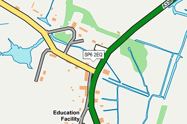 SP6 2EQ map - OS OpenMap – Local (Ordnance Survey) SP6 2EQ map - OS OpenMap – Local (Ordnance Survey)