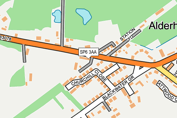 SP6 3AA map - OS OpenMap – Local (Ordnance Survey) SP6 3AA map - OS OpenMap – Local (Ordnance Survey)