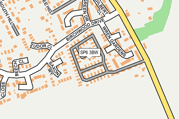 SP6 3BW map - OS OpenMap – Local (Ordnance Survey) SP6 3BW map - OS OpenMap – Local (Ordnance Survey)