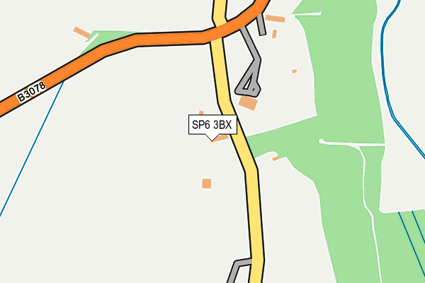 SP6 3BX map - OS OpenMap – Local (Ordnance Survey) SP6 3BX map - OS OpenMap – Local (Ordnance Survey)