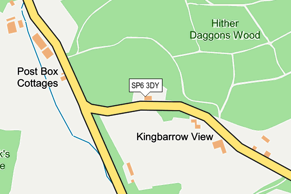 SP6 3DY map - OS OpenMap – Local (Ordnance Survey)