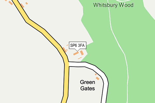 SP6 3FA map - OS OpenMap – Local (Ordnance Survey) SP6 3FA map - OS OpenMap – Local (Ordnance Survey)