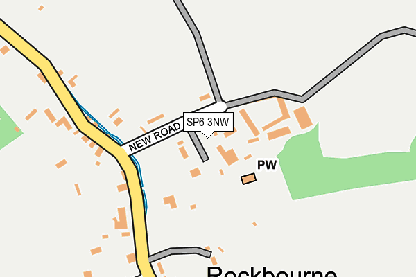 SP6 3NW map - OS OpenMap – Local (Ordnance Survey) SP6 3NW map - OS OpenMap – Local (Ordnance Survey)
