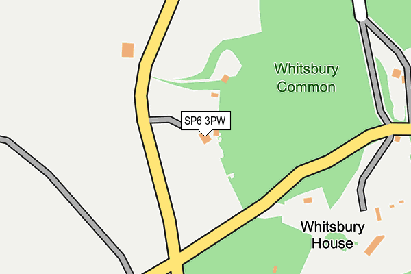 SP6 3PW map - OS OpenMap – Local (Ordnance Survey) SP6 3PW map - OS OpenMap – Local (Ordnance Survey)