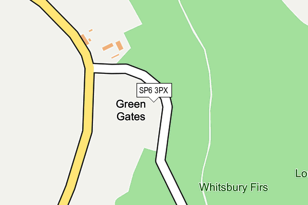 SP6 3PX map - OS OpenMap – Local (Ordnance Survey) SP6 3PX map - OS OpenMap – Local (Ordnance Survey)