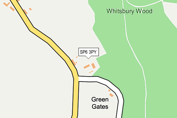 SP6 3PY map - OS OpenMap – Local (Ordnance Survey) SP6 3PY map - OS OpenMap – Local (Ordnance Survey)