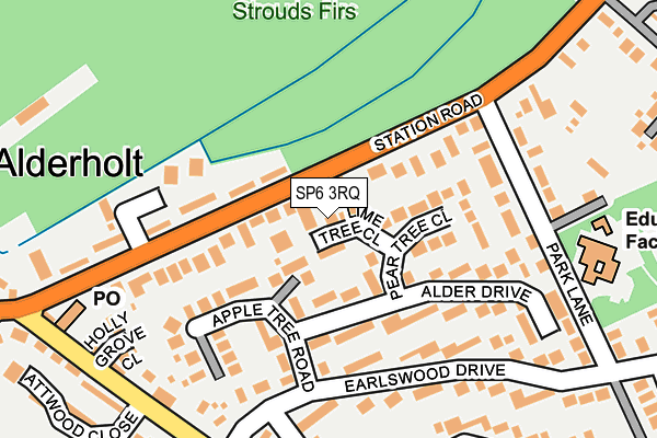 SP6 3RQ map - OS OpenMap – Local (Ordnance Survey) SP6 3RQ map - OS OpenMap – Local (Ordnance Survey)